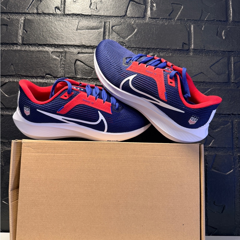 Nike Blue and Red Athletic Shoes